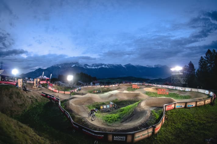   Der Pumptrack beim Crankworx Innsbruck.