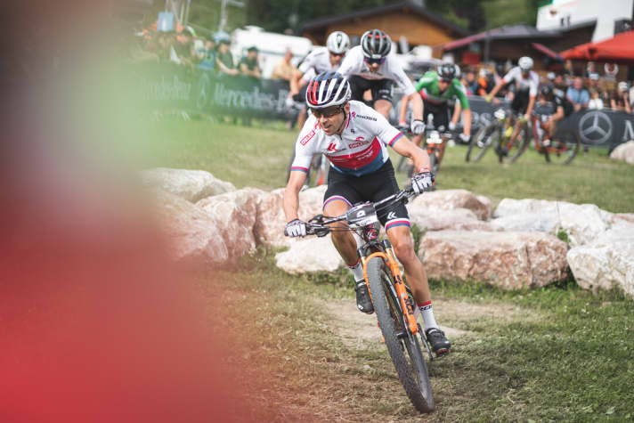   Ondrej Cink zeigte beim Short-Track-Rennen in Les Gets erneut, dass er derzeit zu den stärksten Fahrern gehört.