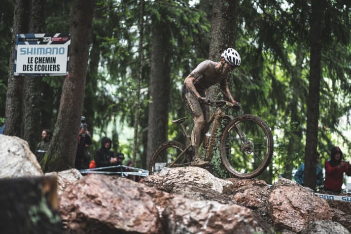   Rode to the best World Cup result of his career with fourth place: South African Alan Hatherly on his Cannondale Scalpel.