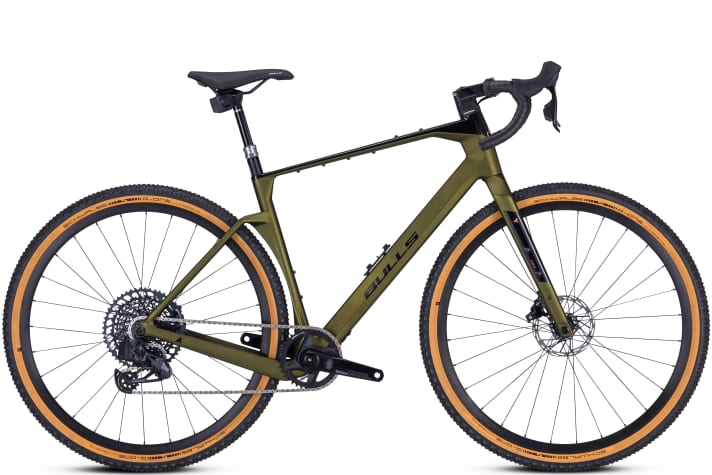   Vario support, 50-millimetre tyres and a 10-52 cassette: the Bulls Trail Machete is said to weigh 9.8 kilos and costs 3999 euros.