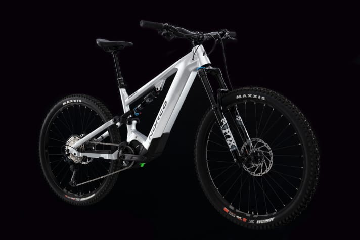   Norco Sight VLT: The Sight with 160/150 millimetres is available in both carbon and aluminium. The version shown here is the best-equipped aluminium Sight VLT A1. This is available with either 730 or 900 watt hours for 7299 or 7499 euros respectively. All carbon bikes come with the 900 watt-hour battery as standard.