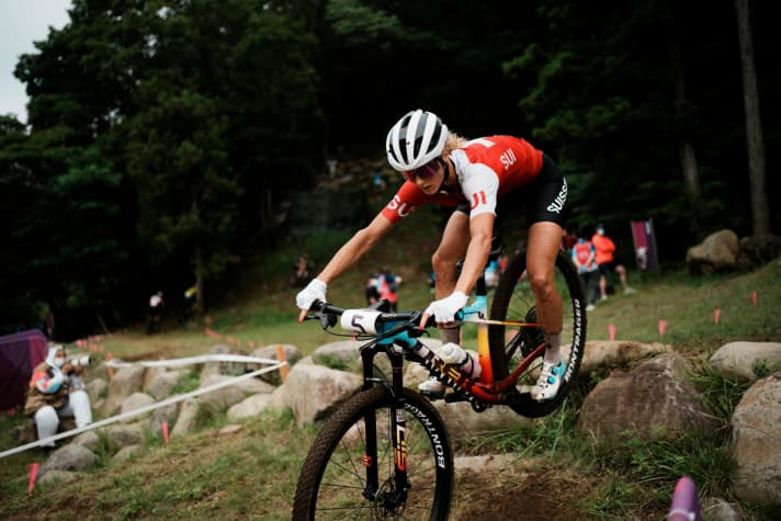   Sixth in Rio, Jolanda Neff rewarded herself with Olympic gold in Tokyo. She also achieved her first Olympic victory on the Trek Supercalibre.