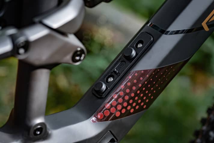   Hochwertige und gut gedichtete Lager sollten auch hartem Einsatz lange standhalten. Im Fidlock-Halter fährt die Trinkflasche mit.