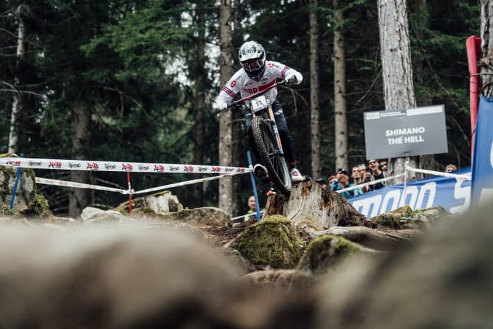   Fast but not fast enough. Danny Hart in the "Shimano the Hell".