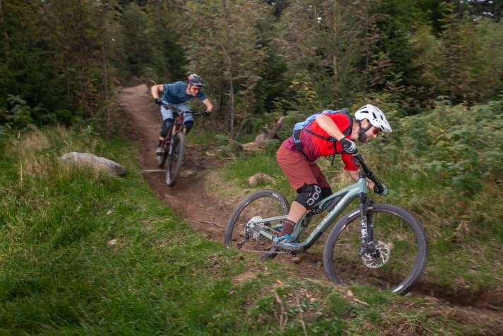   During testing, the Focus trail bike Thron cut a fine figure, especially downhill.
