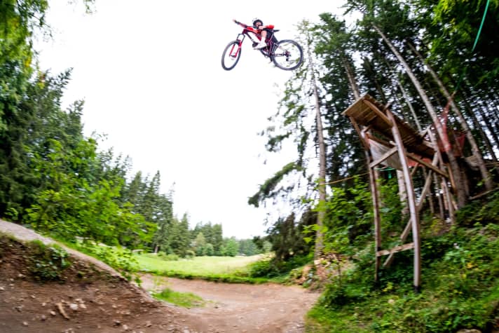 No trace of fear: Korbi in his comfort zone.