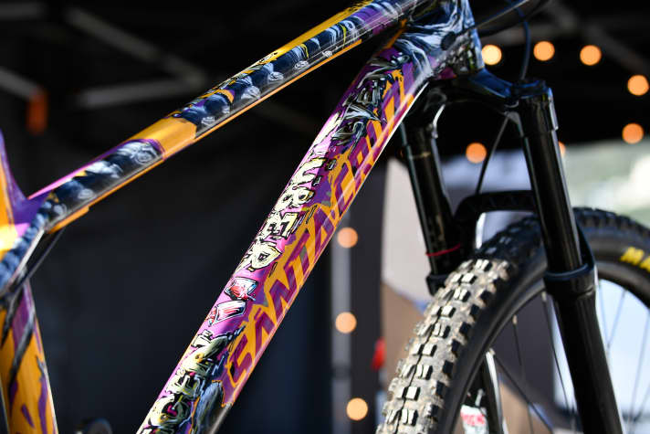 Hingucker: Das Santa Cruz Chameleon mit wildem Paint-Job.