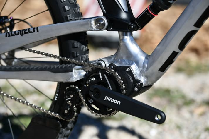   As production in Germany is not tied to quantities, special versions of the Fanes frame are once again possible. For example, the Fanes with Pinion gearbox.