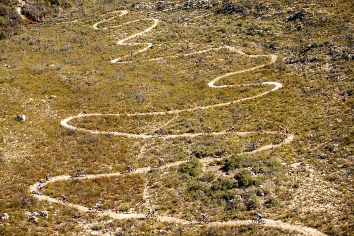   The Witzenberg Valley offered many kilometres of single trail on the second section.