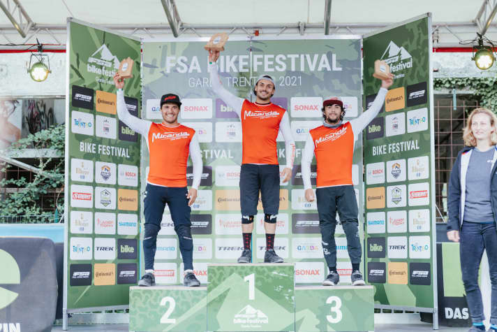 Das Podium der Advanced-Men-Kategorie war fest in der Hand des Miranda Factory Teams: Tiago Ladeira (1), Emanuel Pombo (2) und Nuno Reis (3) – alle aus Portugal.