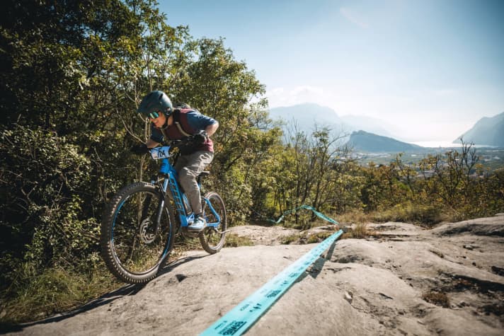   Between bumpy trails and the steepest climbs, an idyllic view of Lake Garda provided a change of scenery every now and then.