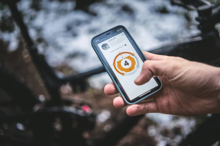   Mit der App lassen sich alle fünf Fahrmodi in fünf Stufen in ihrer Sensitivität regeln.