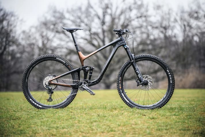   Das Giant Trance X trifft die All-Mountain-Kategorie wie den Nagel auf den Kopf. Dabei punktet das Giant-Bike durch sein potentes Fahrwerk und die steife Fox-36-Gabel vor allem in der Abfahrtswertung.