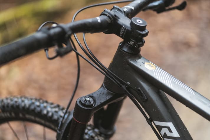   Radon Jealous AL 8.0 HD: A little unusual, but practical: while the brake cable is routed externally, the gear cable can run through the inside of the frame.