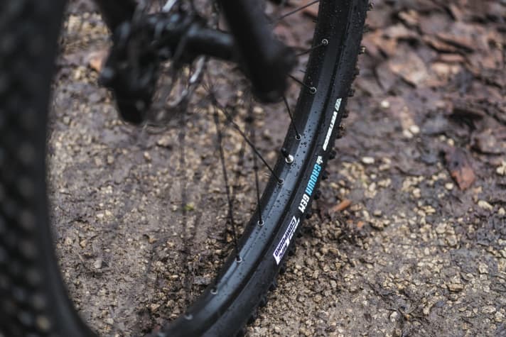   Drag Bicycles Trigger 7.5: The wide WTB rims support the tyre well and allow low air pressure. The downside is the high weight of the wheels.