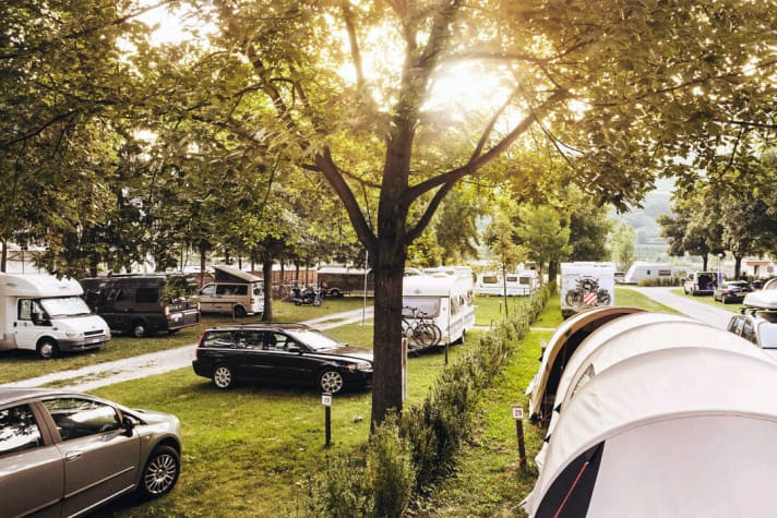   Idyllic camping almost in the centre of the town of Brixen.