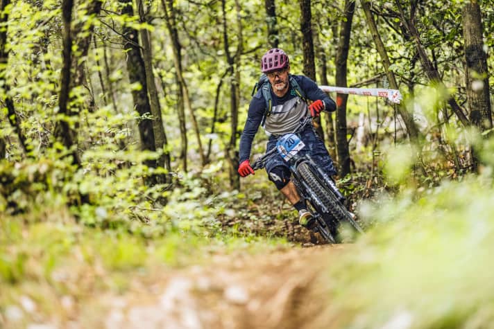   EMTB editor-in-chief on a Flyer test bike on Stage 3 of the E-MTB Challenge.