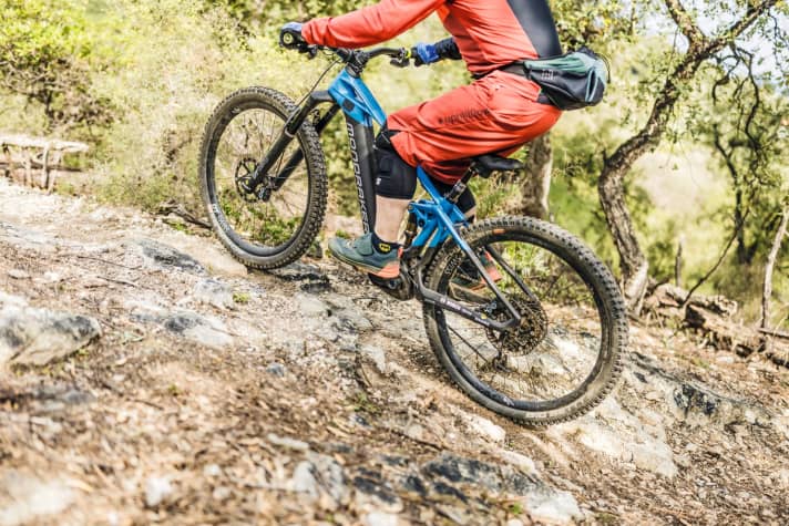   How pronounced the pedalling motion is depends on the gear, the pedalling angle, the power in the legs and the support level of the motor.