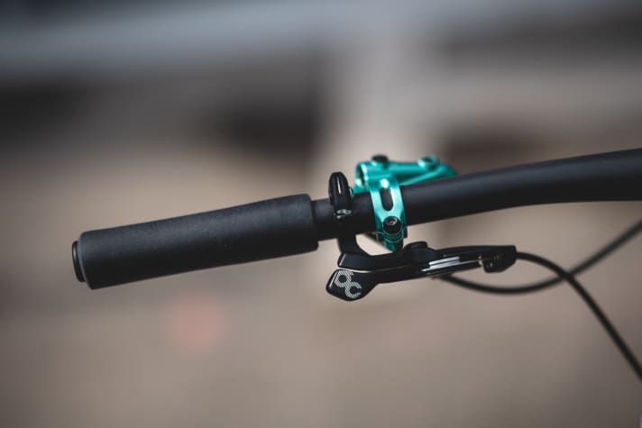   Manitou steckt noch in der Entwicklung des Lockout-Hebels. Solange erledigt der Orbea-Hebel die Arbeit.