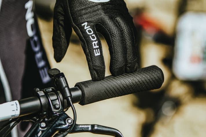   Die Ergon GXR MTB-Griffe sind reduziert und leicht - genau das Richtige für Race- und Marathon-Bikes.