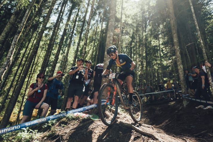   Jenny Rissveds auf den technischen Passagen in Leogang.