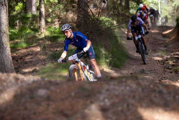   ... or rougher. In the picture: Fabian Rabensteiner followed by Andreas Seewald.
