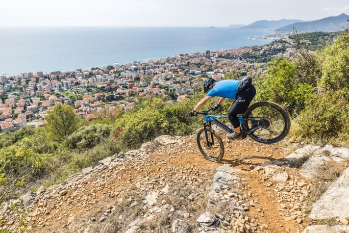 The closer you get to the tipping point, the higher the rear wheel rises and the more time you have to turn.