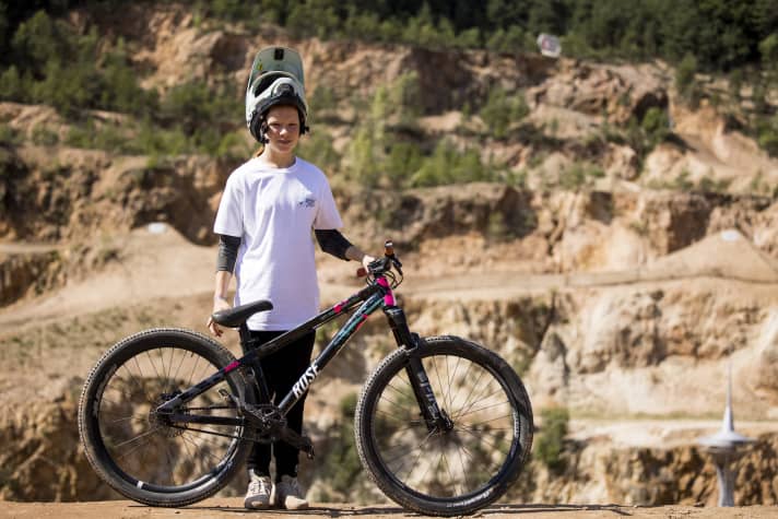 Karriere-Highlight: Patricia beim Audi Nines Freeride-Event.