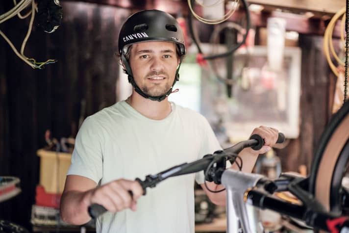 Peter Henke took part in the Red Bull District Ride in Nuremberg in 2017.