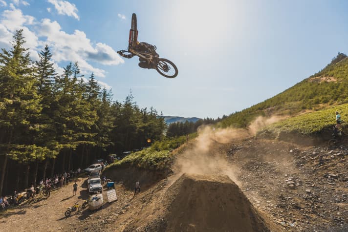 Thomas Genon at the Red Bull Hardline 2021 in Wales. 