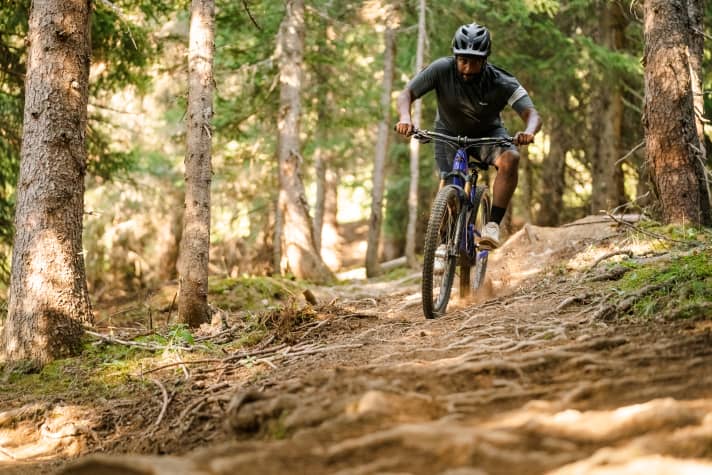 A fast, sporty trail bike for long single trail tours: this is the Santa Cruz Tallboy's field of application.