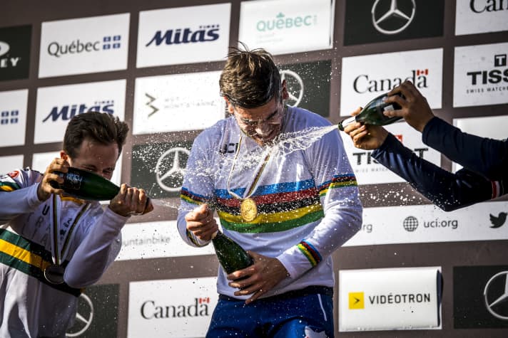 Der Franzose Loic Bruni gewann 2019 die Weltmeisterschaft in Mont-Sainte-Anne.