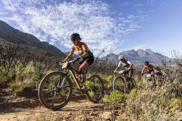 Nicole Koller and Anne Terpstra also fought for their lead here on the fifth stage of the Cape Epic.