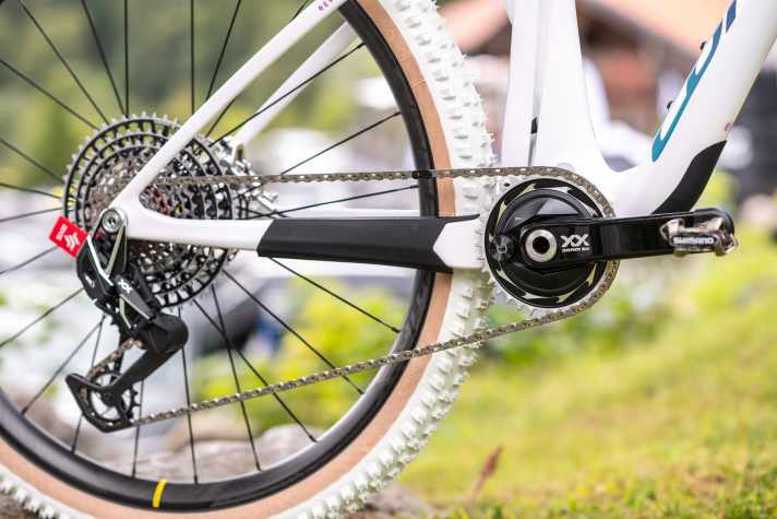 The XX transmission changes gears on the top model. Integrated power meter included.