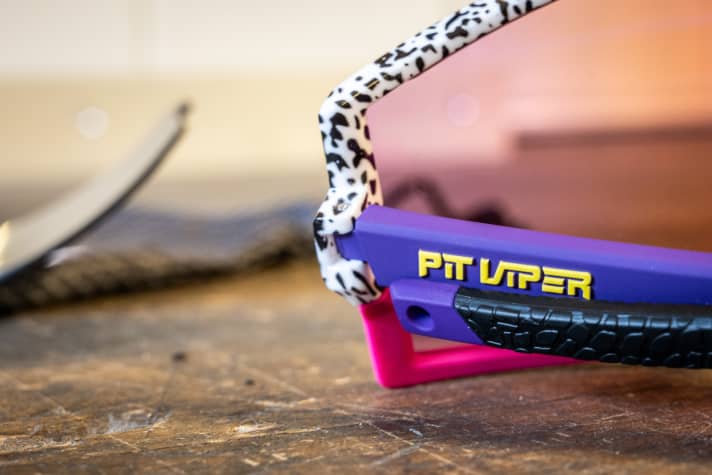 The frame and temples are made of unbreakable TR 90 plastic and the temples are screwed on and replaceable.