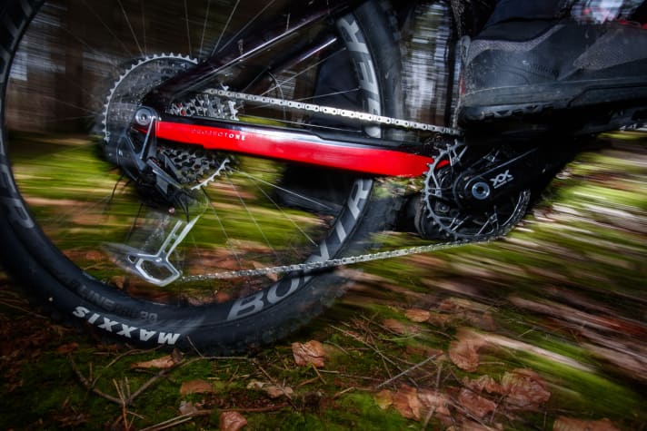 The Sram Eagle Transmission XX in use on the trail.