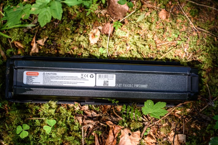The 630 Bafang battery with the cover for the Vitus E-Mytique weighs 3.5 kilos.