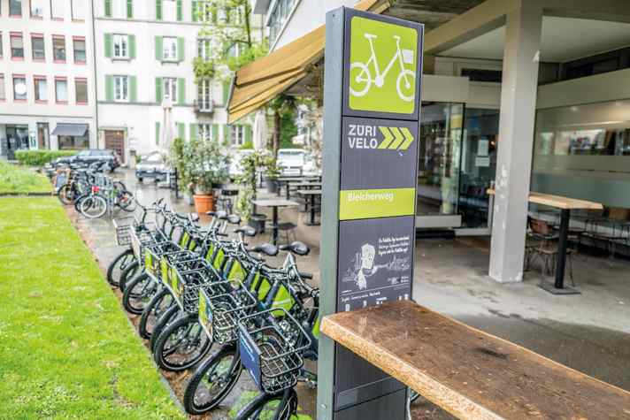 Züri Velo ist eines von mehreren Radverleihangeboten in der Stadt.