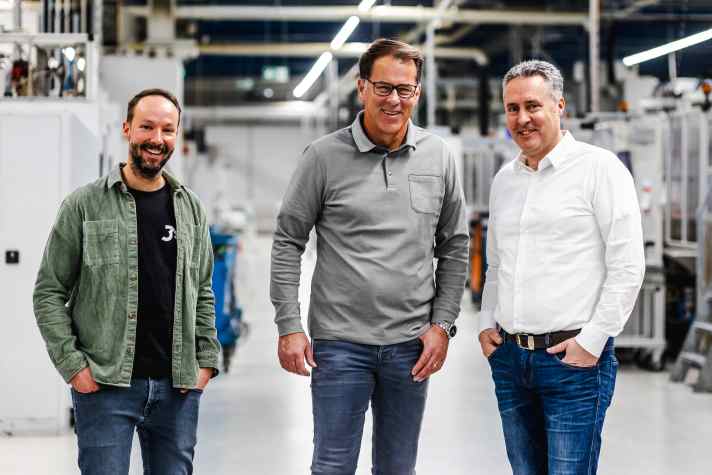 From right: Robert Heine and Hilmar Wanner - the Managing Directors and Patrick Steinwand, Head of Sales.