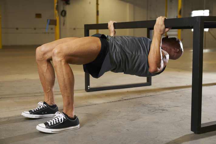 A gym? "You don't need to," says Mark Lauren. The body and an improvised aid are enough.
