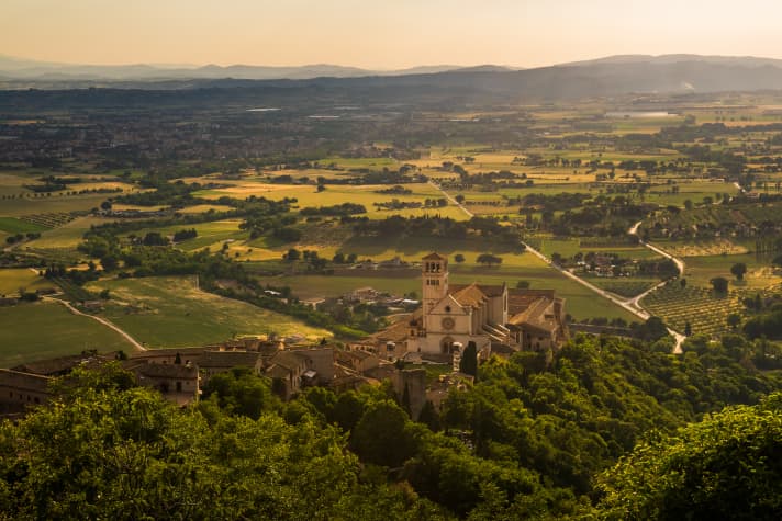 Assisi, die Heimat des Heiligen Franziskus, zählt zum UNESCO-Weltkulturerbe.