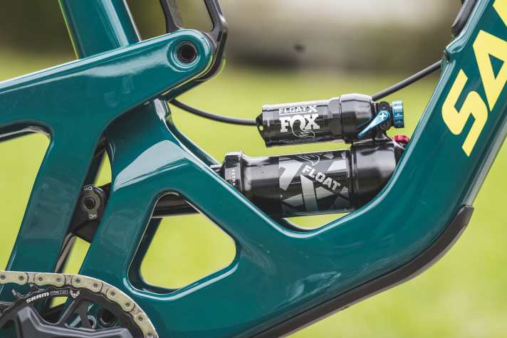 The rear suspension kinematics of the Santa Cruz Fullys have been revised for the new model year. The bike is also compatible with coil shocks.