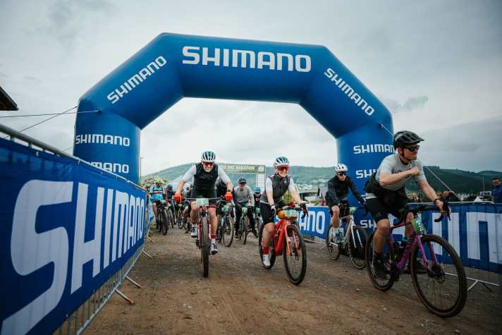 The Shimano Gravel Ride on Friday was one of numerous side events this weekend.