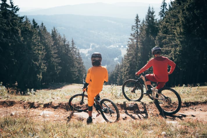 What do mountain bikers want from a bike park like the one here in Spicak in terms of infrastructure and surroundings?
