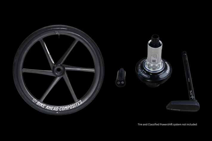 Classified technology enables two gears directly in the hub, which are shifted wirelessly from the handlebars.