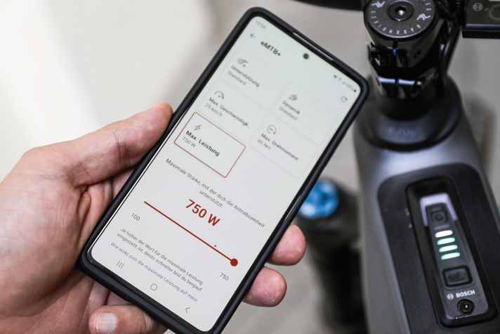 Jetzt lassen sich auch Leistung und Drehmoment auf 750 Watt / 100 Nm aufziehen.