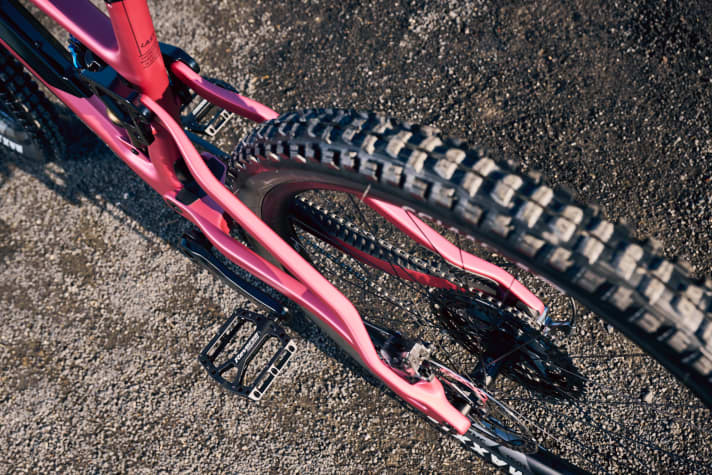 Not only the geometry, but also the rear triangle of the Cinto V2 is designed by Last to be size-specific.