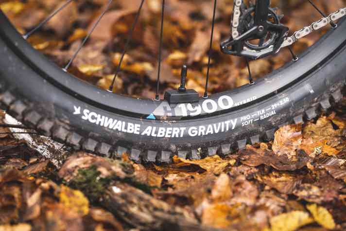 Gerade bei herbstlichen oder winterlichen Bedingungen kann die geschmeidige Karkassenkonstruktion des Schwalbe Albert Gravity punkten. Ein idealer Motivationsschub für Trail-Runden in der dunklen Jahreszeit.