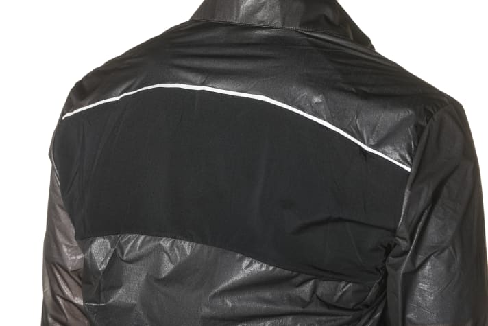 Sweat can only evaporate via the mesh insert on the back