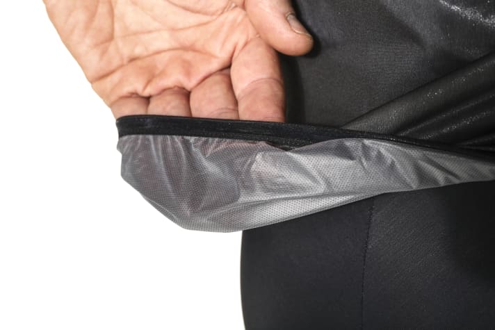 Not as waterproof as a rain jacket, but still equipped with increased rain protection